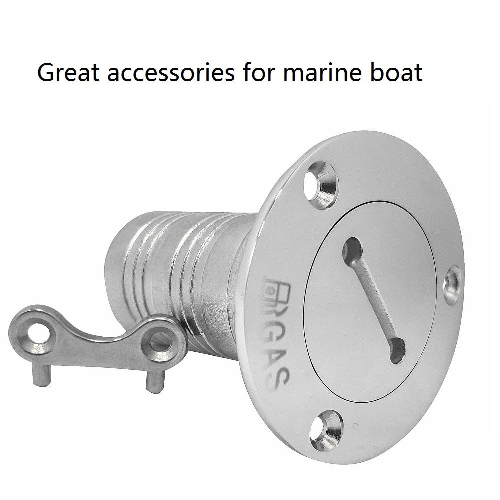 316 Stainless Steel Boat Deck Fuel Filler Cap With Key GAS DIESEL FUEL WASTE WATER 38mm 50mm Sailboat Marine Accessories Parts