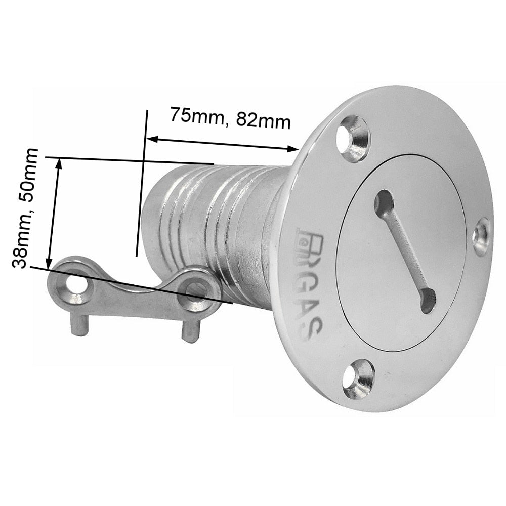 316 Edelstahl Bootsdeck Tankdeckel mit Schlüssel GAS DIESEL KRAFTSTOFF ABWASSER 38mm 50mm Segelboot Marine Zubehör Teile