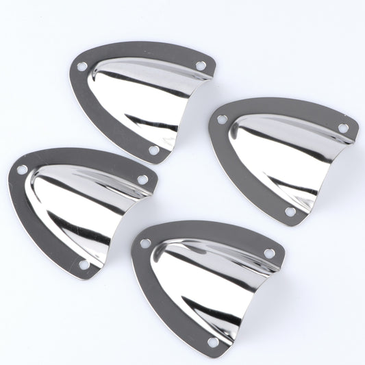 4X Boat Stainless Steel Clam Shell Midget Vent Hose Cable Clam-shell Cover Marine Yacht Ship Accessory Marine Hardware