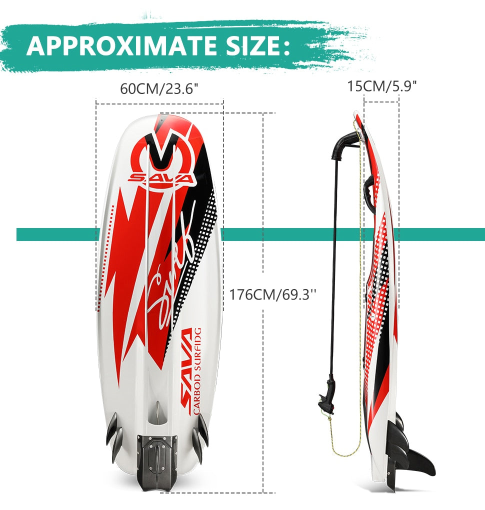 Power Surfboard 110cc JET Surfing Board Full Carbon 20kg Surfboard Jetting Surfing Board Carbon Fiber Material